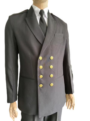 Classic Black Ceremonial Uniform 40 Polyester 60 Cotton Material For Formal Events